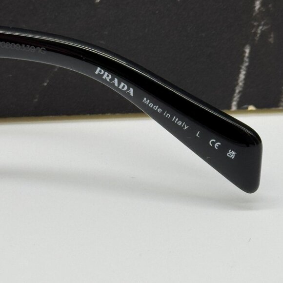 NEW PRADA SUNGLASSES PRA20S 16K5S0 WOMEN BLACK SPR A20 OVAL PR A20S 16K5S0 - Picture 9 of 10